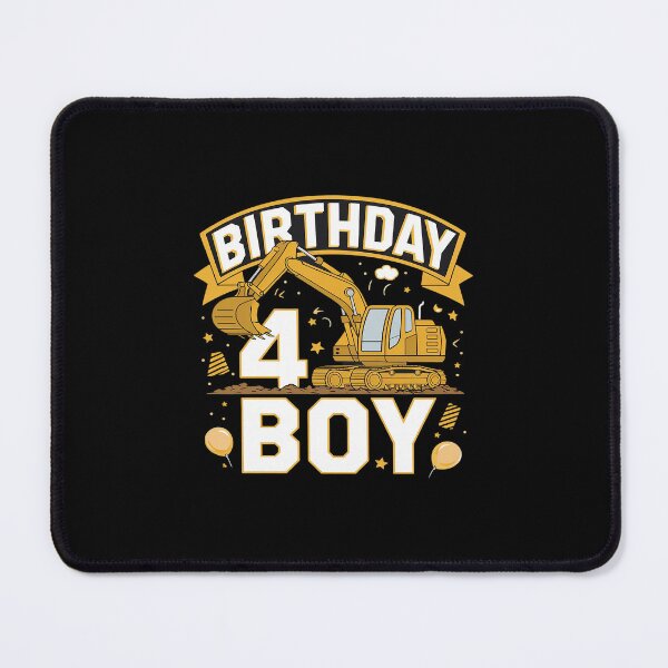Item preview, Birthday Boy 4th Birthday Excavator Construction Vehicle  designed and sold by MarkLeedsArt.