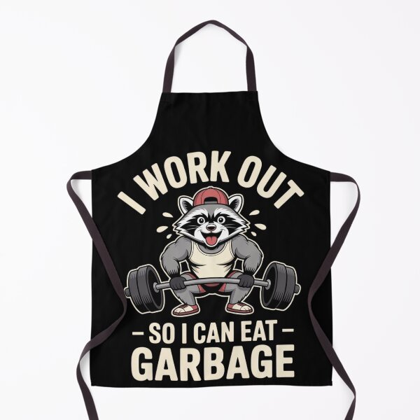 Item preview, I Work Out So I Can Eat Garbage, Funny Gym Raccoon Workout, Fitness Humor Animal for Gym Lovers. designed and sold by NewaveBoutique.