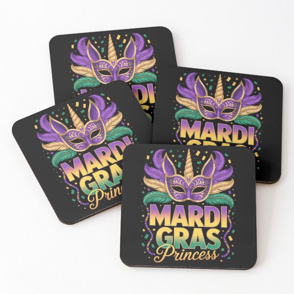 Item preview, Mardi Gras Princess Unicorn Girls Kids Toddlers designed and sold by FaithAbbott.