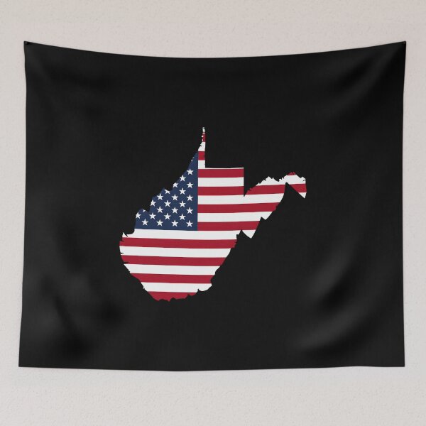 Item preview, West Virginia Stars & Stripes State Silhouette – Distressed Americana designed and sold by Paper Drip.