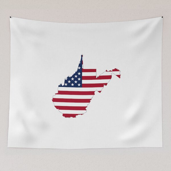 Item preview, West Virginia Stars & Stripes State Silhouette – Distressed Americana designed and sold by Paper Drip.