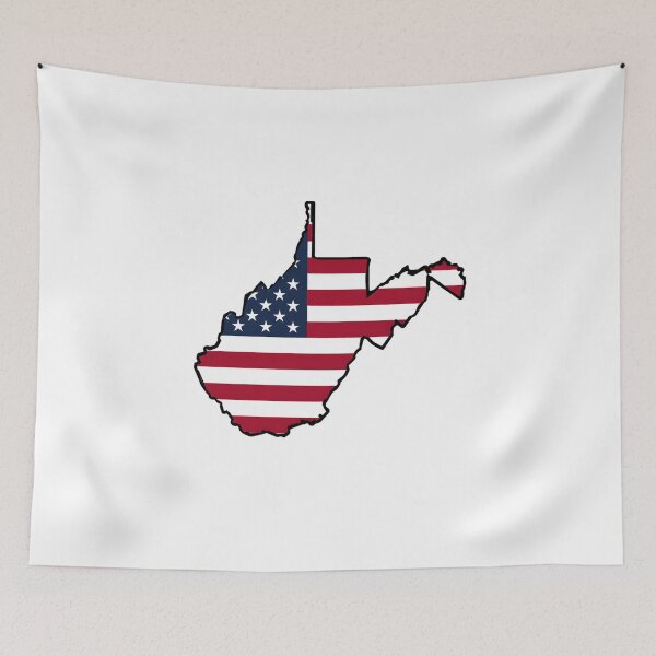 Item preview, West Virginia Stars & Stripes State Silhouette – Distressed Americana designed and sold by Paper Drip.