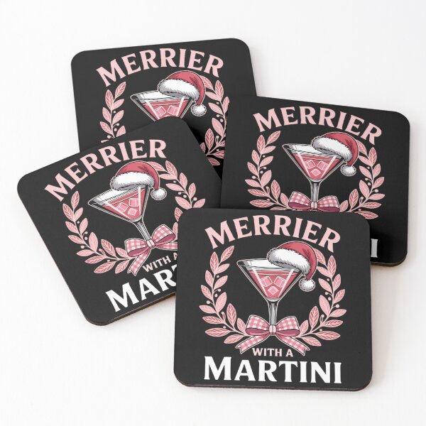 Item preview, Merrier with a Martini Merry Christmas Drinking Social Club designed and sold by FaithAbbott.