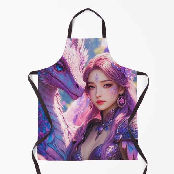Item preview, Blossom Dragon Empress – Pastel Warrior Queen with Gentle Dragon Companion | Fantasy AI Art designed and sold by SunsetAngelsAI.