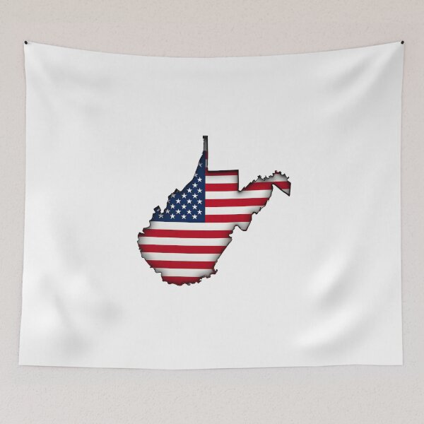 Item preview, West Virginia Stars & Stripes State Silhouette – Distressed Americana designed and sold by Paper Drip.