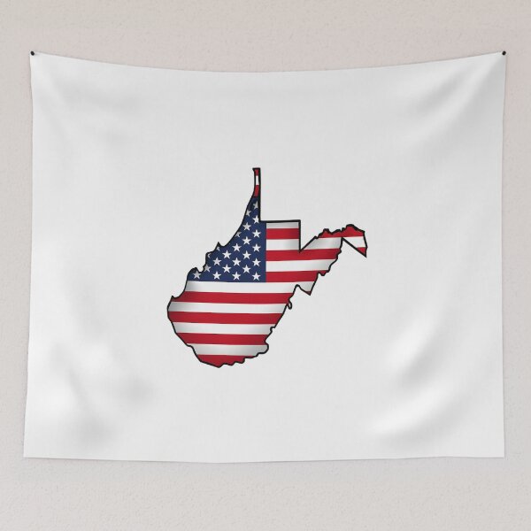 Item preview, West Virginia Stars & Stripes State Silhouette – Distressed Americana designed and sold by Paper Drip.