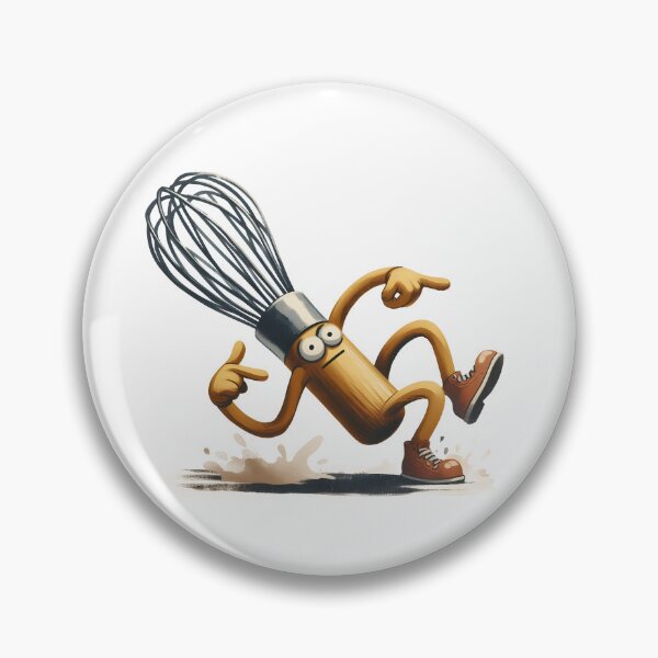 Item preview, Chaotic Baker Whisk Character Dancing Kitchen Art designed and sold by LunaPixelStudio.