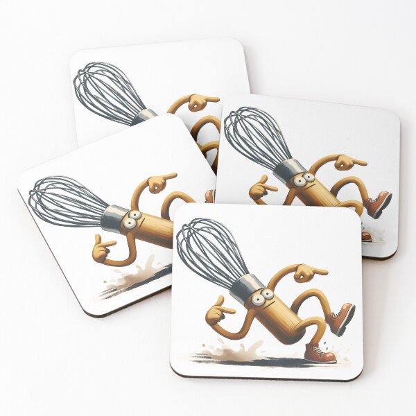Item preview, Chaotic Baker Whisk Character Dancing Kitchen Art designed and sold by LunaPixelStudio.
