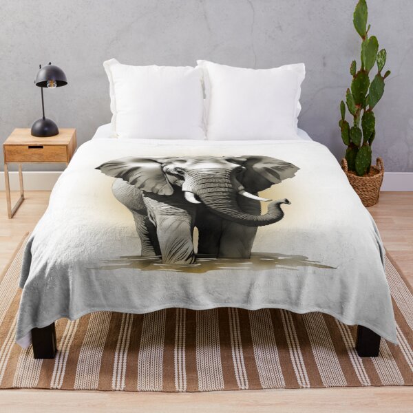 Item preview, Realistic African Elephant Wildlife Art - Majestic Elephant Illustration designed and sold by Mr Lee.