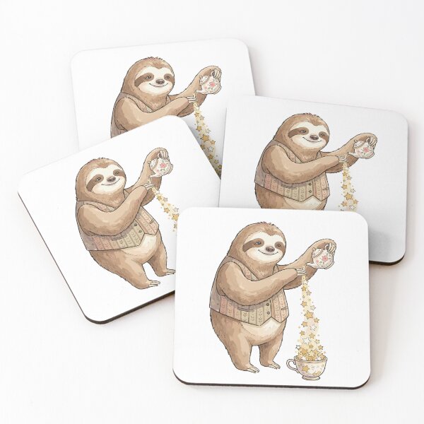 Item preview, Quirky Animals: Starry-Eyed Sloth Tea designed and sold by bapupa.