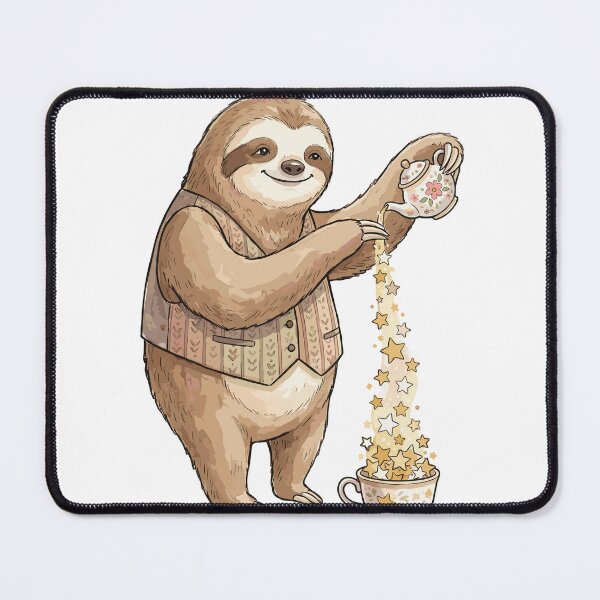 Item preview, Quirky Animals: Starry-Eyed Sloth Tea designed and sold by bapupa.