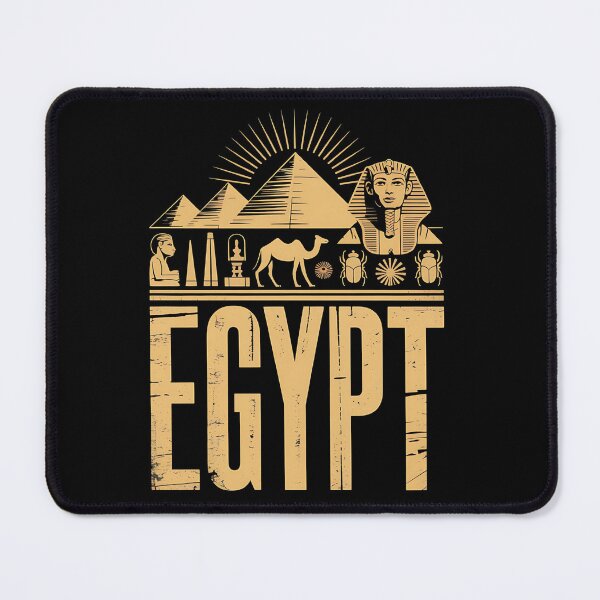 Item preview, mystical cat - ancient egypt cats - travel egypt - egypt souvenir - cairo trip - pyramids adventure - wanderlust egypt - world traveler - geometric art - symmetrical design - egypt pattern designed and sold by JansenGS.