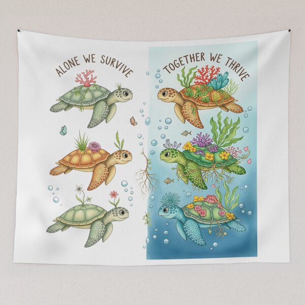 Item preview,  Community Symbiosis Coral Reef Turtle Ecology designed and sold by zoughlal.