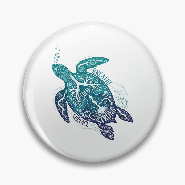 Item preview,  Breathe Deep Surface Strong Yoga Lungs Turtle designed and sold by zoughlal.