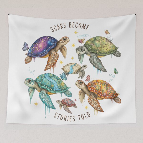 Item preview,  Scars Become Stories Healing Kintsugi Sea Turtle designed and sold by zoughlal.