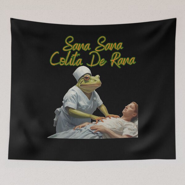 Item preview, Sana Sana Colita De Rana Illustration of a scary frog designed and sold by StaticMood.