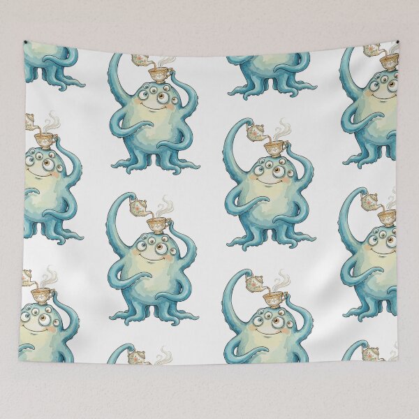 Item preview, Cute Monster: Tentacle Tea Party designed and sold by bapupa.