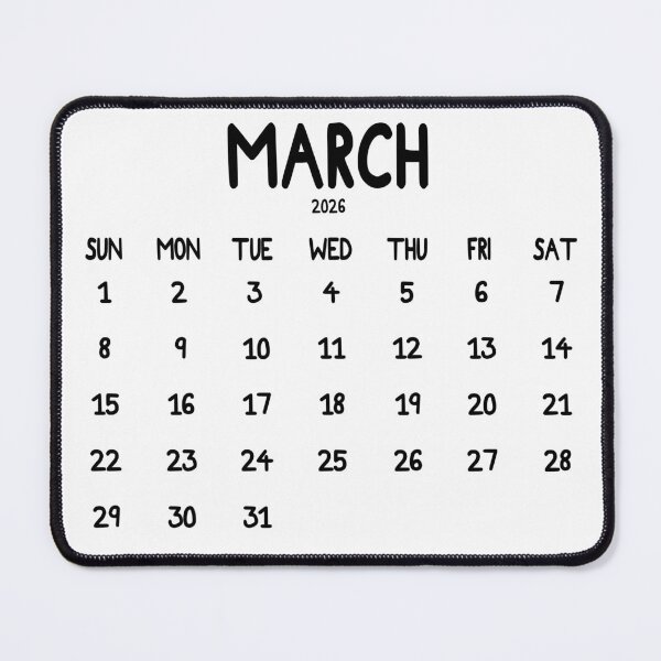 Item preview, March 2026 Calendar Bold designed and sold by toowoosh.