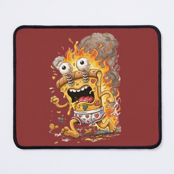 Item preview, Unhinged Pizza Cartoon – Chaotic Ugly Food Character designed and sold by Ivy-Triggs.
