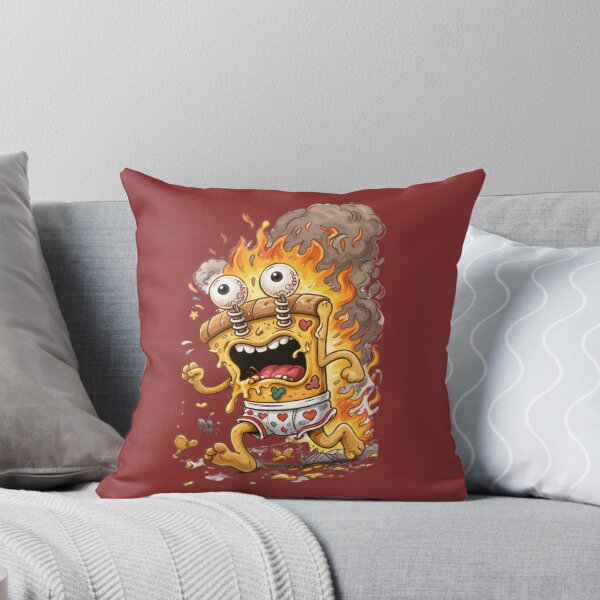 Item preview, Unhinged Pizza Cartoon – Chaotic Ugly Food Character designed and sold by Ivy-Triggs.