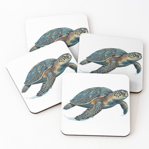 Item preview,  Realistic Emerald Green Sea Turtle Wildlife Art designed and sold by zoughlal.