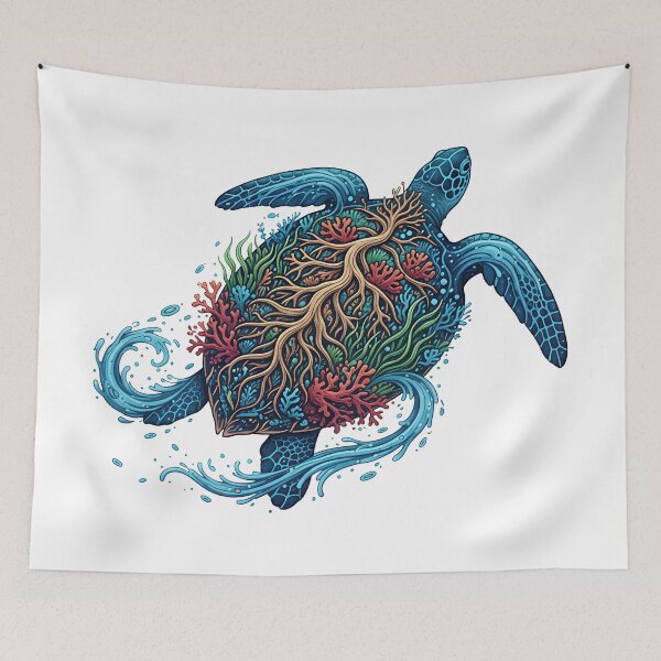 Item preview,  Rooted Nature Tree of Life Sea Turtle designed and sold by zoughlal.