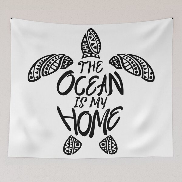 Item preview,  The Ocean Is My Home Tribal Typography Turtle designed and sold by zoughlal.