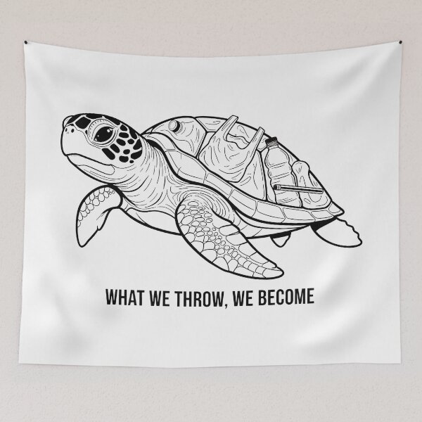 Item preview,  What We Throw We Become Plastic Pollution Art designed and sold by zoughlal.