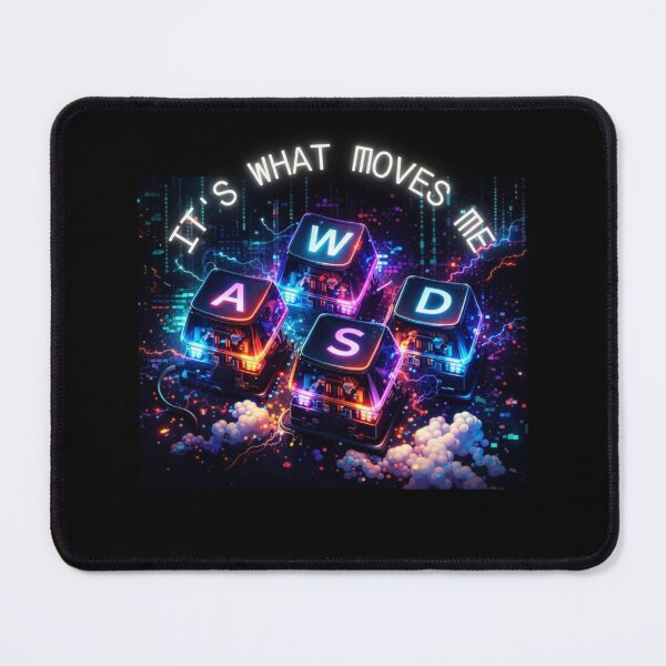 Item preview, It's What Moves Me - Neon RGB Mechanical Keyboard WASD Gamer designed and sold by JakubDesigns89.