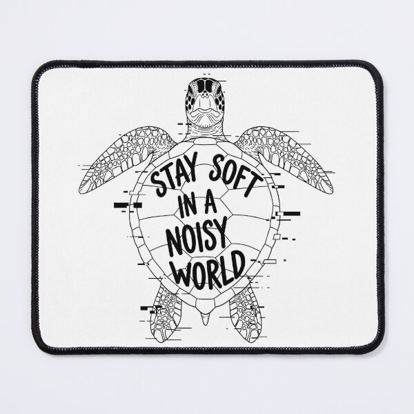 Item preview,  Stay Soft In A Noisy World Glitch Turtle designed and sold by zoughlal.