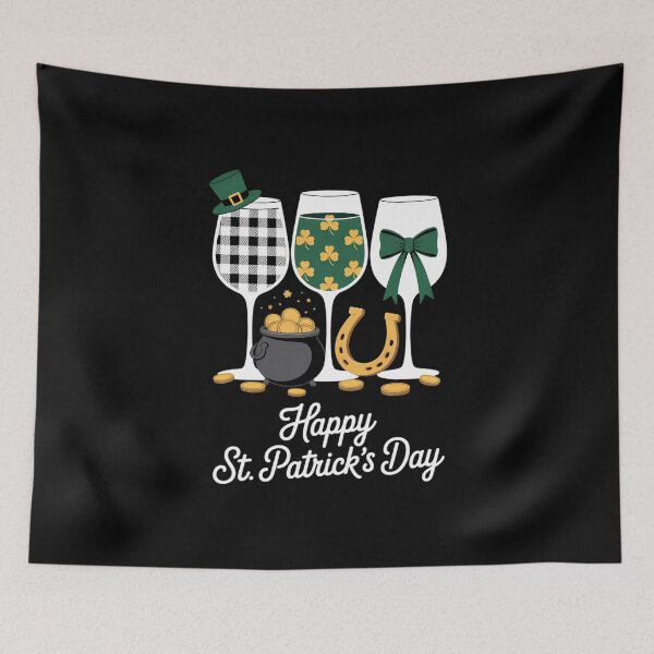 Artikelvorschau, Fröhlichen St. Patrick's Day Weinglas entworfen und verkauft von IdunayaStore.