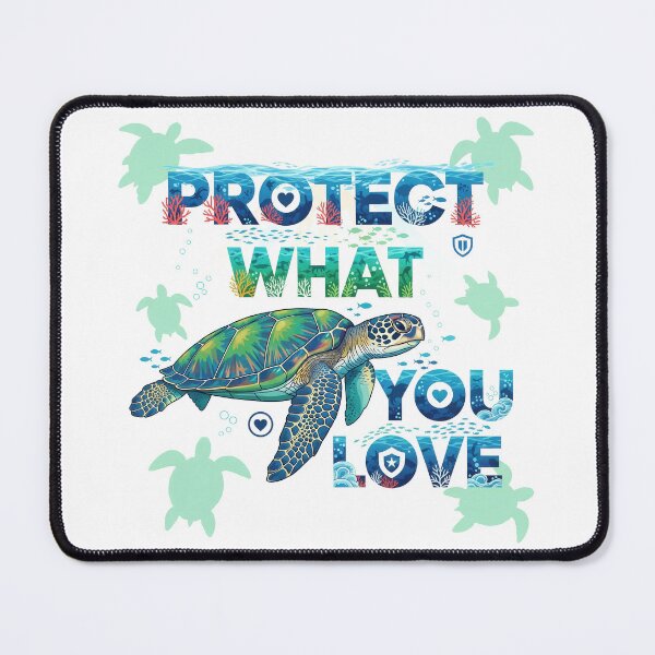 Item preview, Protect What You Love Blue Ocean Typography designed and sold by zoughlal.