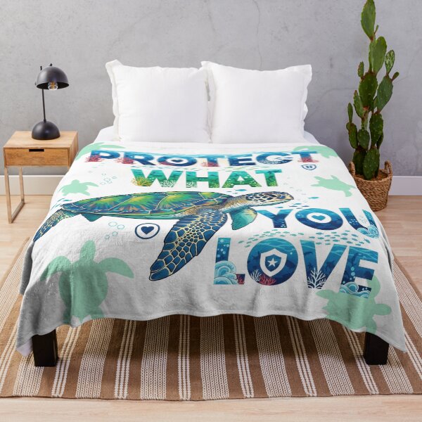 Item preview, Protect What You Love Blue Ocean Typography designed and sold by zoughlal.