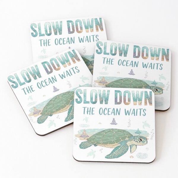 Item preview,  Slow Down The Ocean Waits Meditation Art designed and sold by zoughlal.