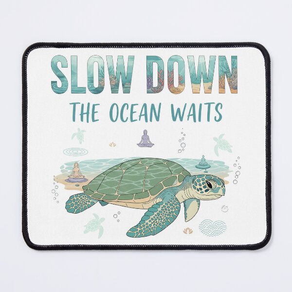 Item preview, Slow Down The Ocean Waits Meditation Art designed and sold by zoughlal.