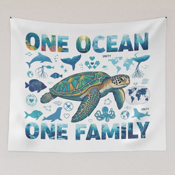 Item preview,  One Ocean One Family Marine Life Unity designed and sold by zoughlal.