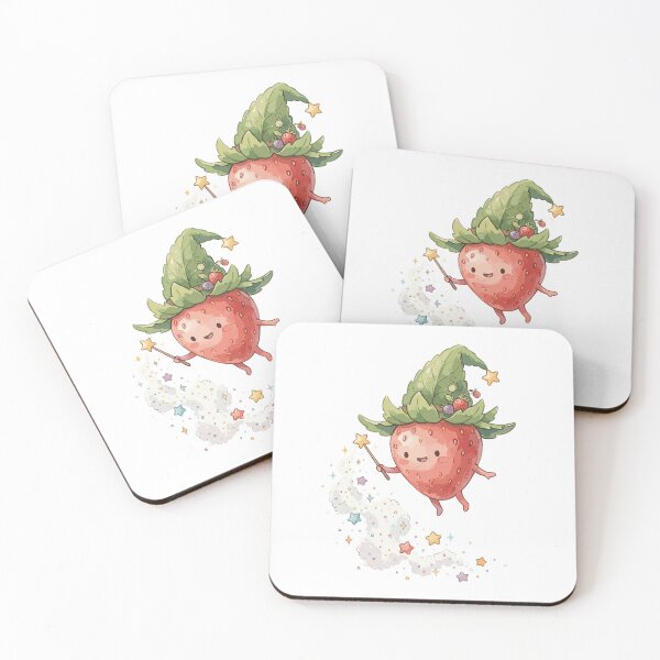 Item preview, Quirky Cute Food: Strawberry Wizardling designed and sold by bapupa.