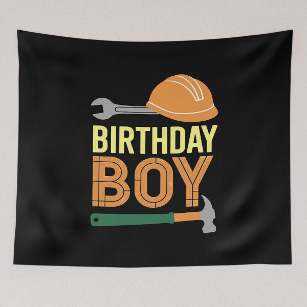 Item preview, Birthday Boy Construction Birthday Party Hat Boys  designed and sold by MarkLeedsArt.