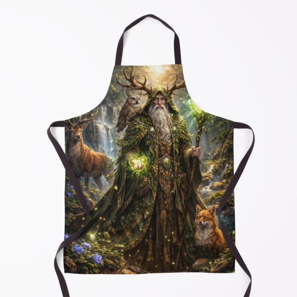 Item preview, Ancient Forest Druid – Mystical Nature Mage Fantasy Art designed and sold by DrakariArt.