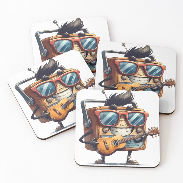 Artikelvorschau, Retro-Radio-Rockstar-Figur Aquarell entworfen und verkauft von LunaPixelStudio.