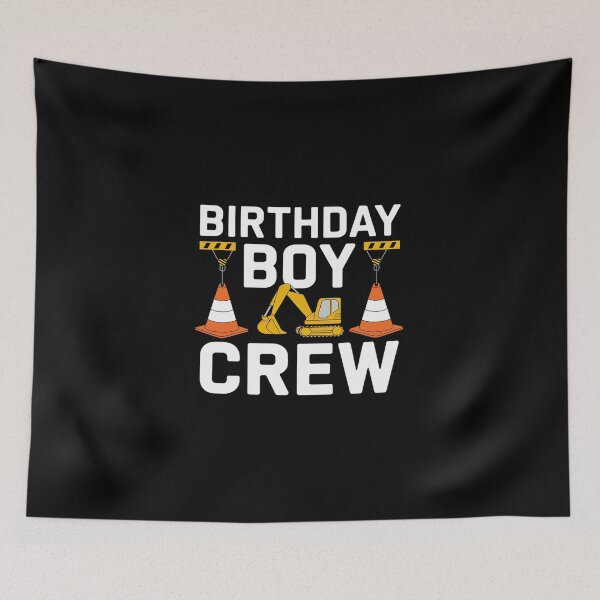 Item preview, Birthday Boy Crew For Boys Kids Construction Crew  designed and sold by DigitaldeligArt.