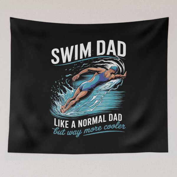 Item preview, Swim Dad Like A Normal Dad But Way More Cooler Funny Swimmer  designed and sold by KotexTemu.
