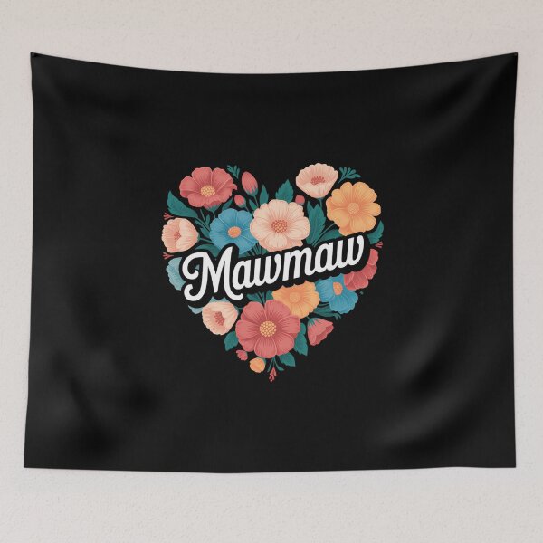 Item preview, Mawmaw Floral Heart Flower Mother's Day designed and sold by FaithAbbott.