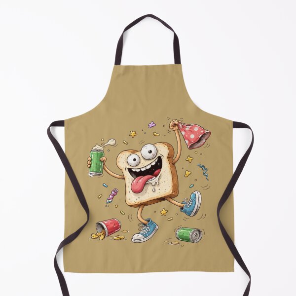 Item preview, Unhinged Bread Cartoon – Chaotic Ugly Food Character designed and sold by Ivy-Triggs.