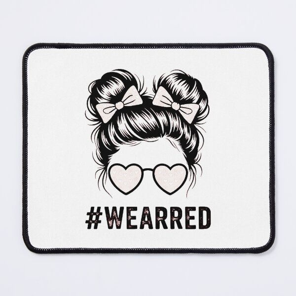 Item preview, messy bun wear glasses red just say no yes red ribbon week designed and sold by FaithAbbott.