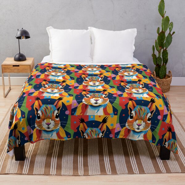 Item preview, Psychedelic Squirrel – Pop Art Forest Vibes designed and sold by Dogandesighn.