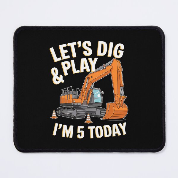 Item preview, Boys 5th Birthday Excavator designed and sold by DigitaldeligArt.