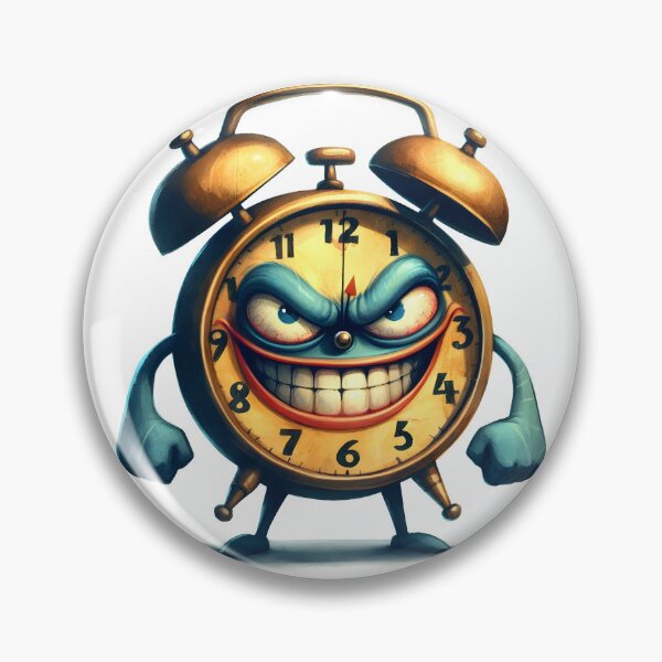 Item preview, Angry Retro Alarm Clock Morning Mood designed and sold by LunaPixelStudio.