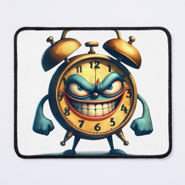 Item preview, Angry Retro Alarm Clock Morning Mood designed and sold by LunaPixelStudio.