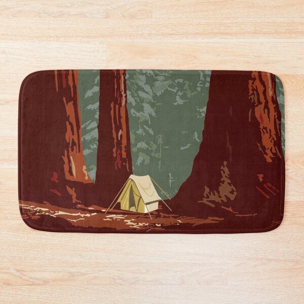 Item preview, Sequoia National Park Camping Among Giant Trees Travel Poster : Vintage Nature designed and sold by artofuniverse.